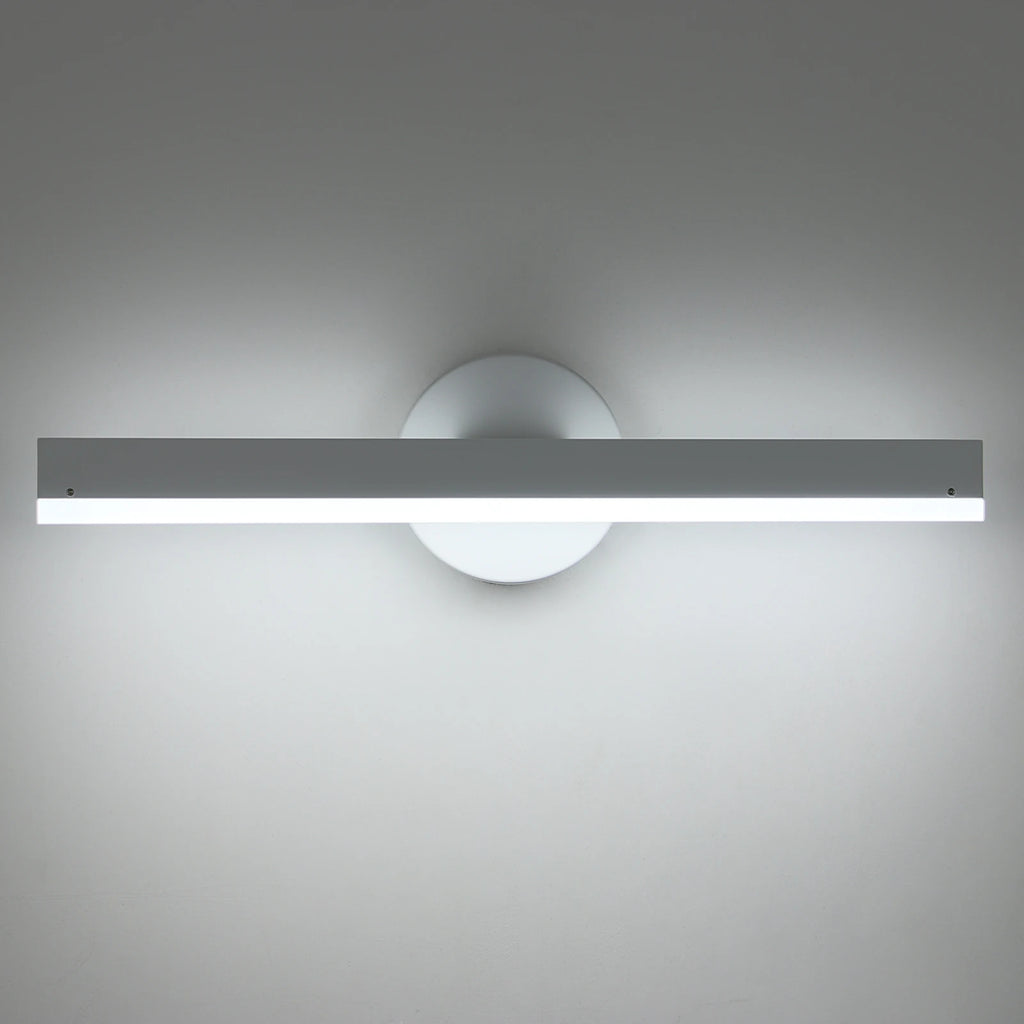 Indoor Wall Sconce 12W, Modern LED Wall Lamp Rotatable 300°, Cool White Wall Light 6500K, White Bathroom Mirror Lamp